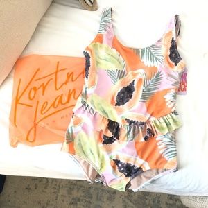 Kortni Jeane Skirted Papaya One piece